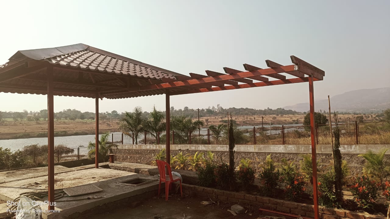 Gazebo fabrication at Kadam Farm House Ingavali by AB Welding Work