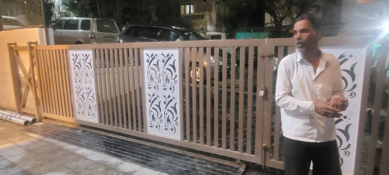 Home front gate fabrication in Sarola by AB Welding Work