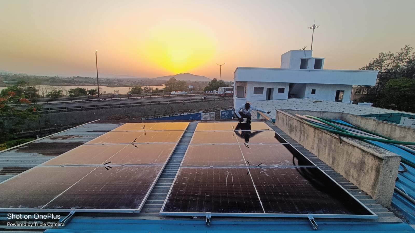 Solar panel structure installation in Sarola by AB Welding Work
